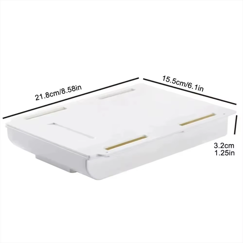 Boîte de rangement cachée, tiroir de rangement de bureau, support de rangement de bureau en plastiqu