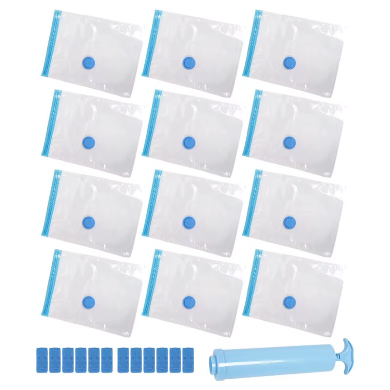 Sacs sous vide pour vêtements, lot de 12, format voyage 30x40 cm, pour sacs de rangement de vêtement