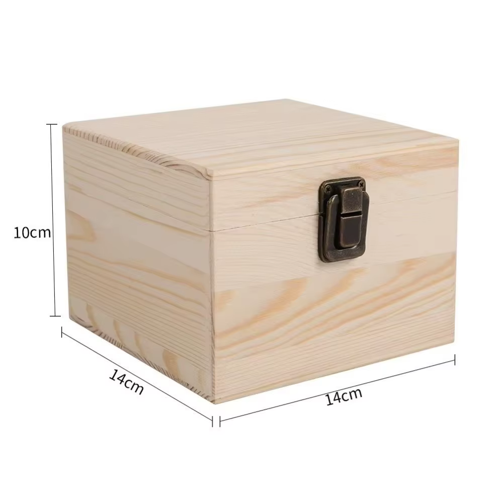 Boîte de rangement rectangulaire créative, boîte-cadeau à bijoux à clapet en bois, boîte à fleurs sé
