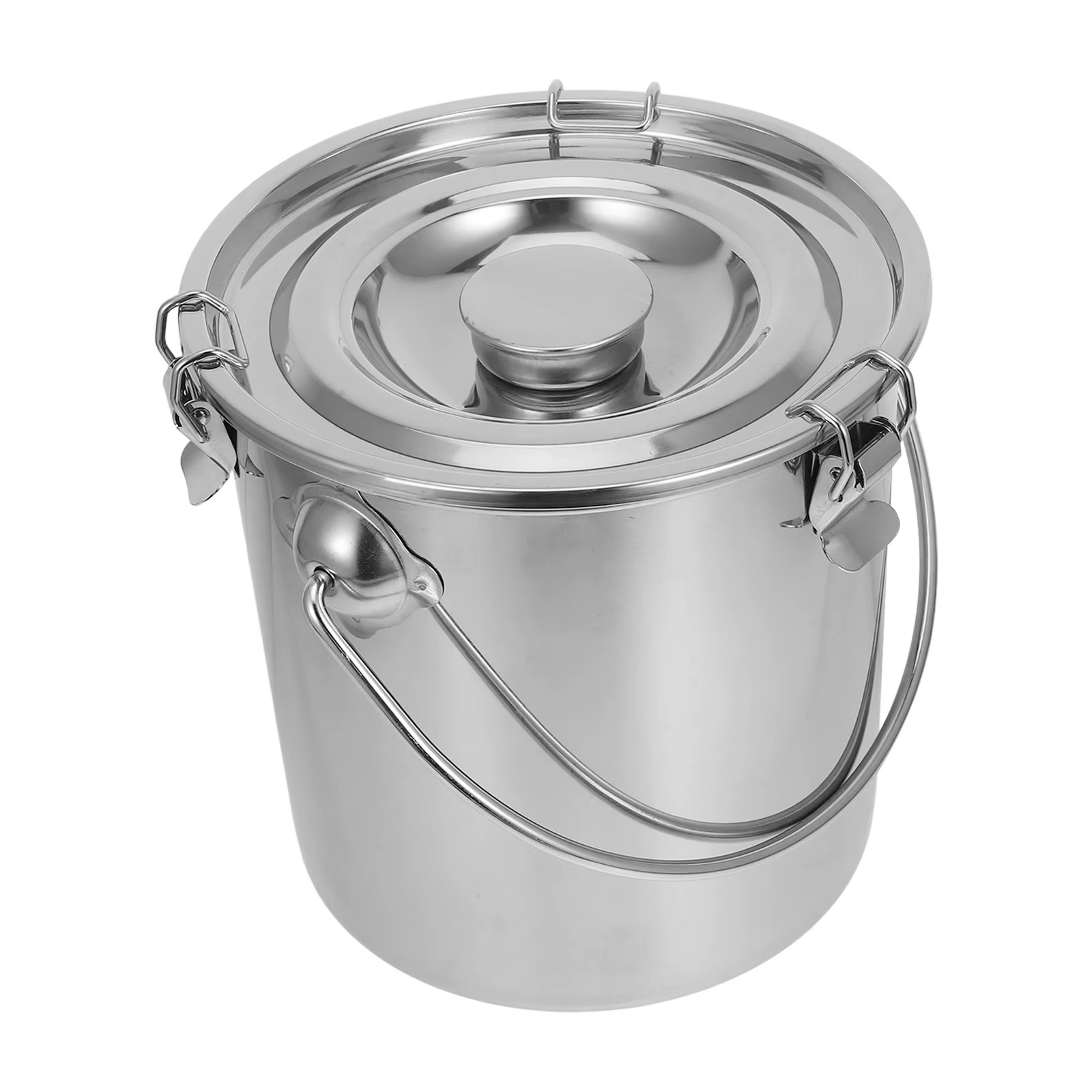 Seau hermétique en acier inoxydable, conteneur à huile, pot à lait, baril de stockage de riz, récipi