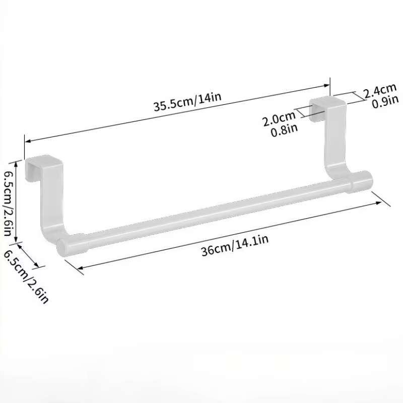 Porte-serviettes mural pour armoire de cuisine, 2 pièces, un porte-serviettes peu encombrant adapté 