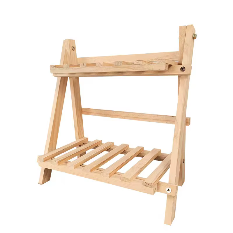 Étagère de rangement de bureau en bois à 2 niveaux - Étagère de rangement durable, étagère en bois p