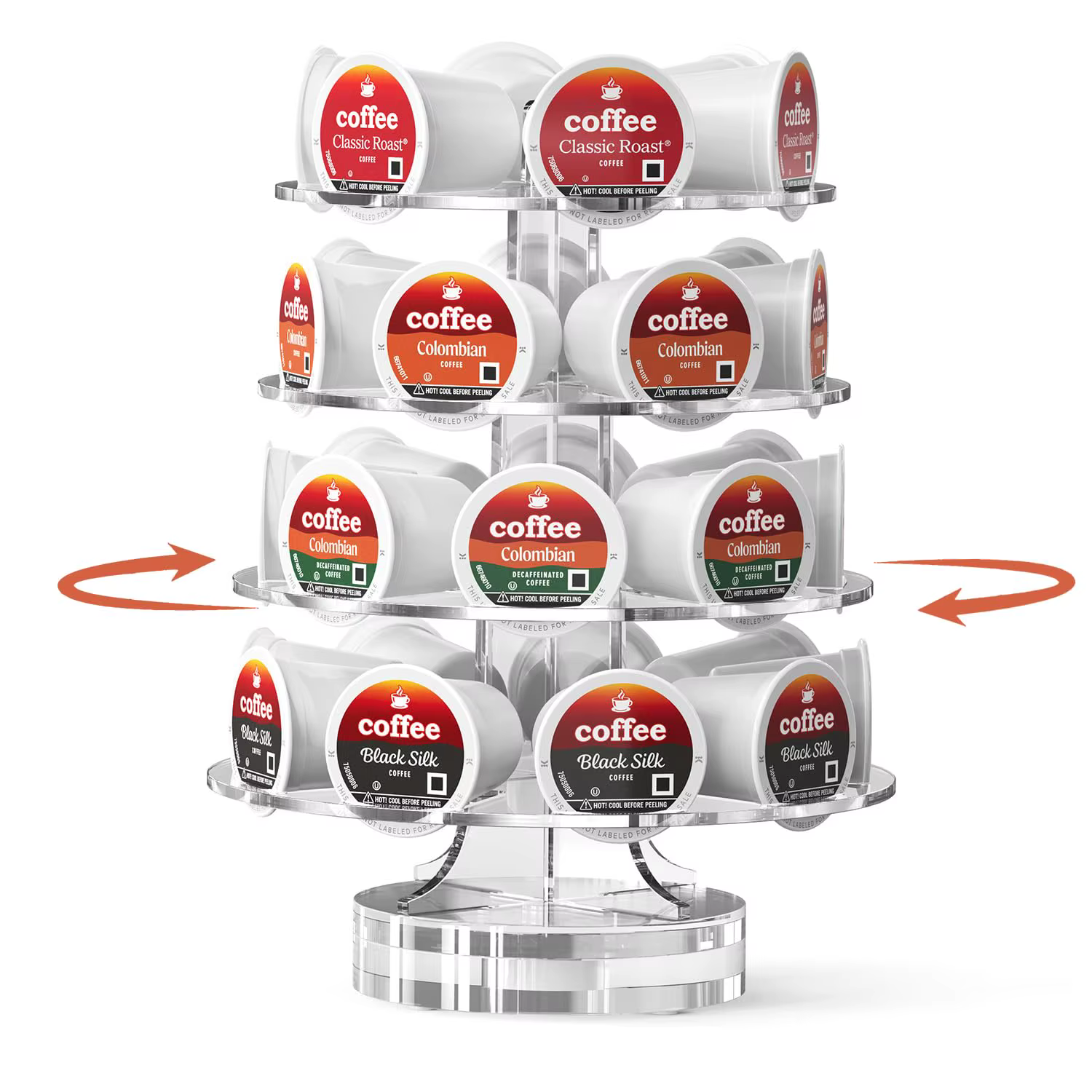 Boîte de rangement en acrylique pour capsules de café, lot de 40 supports pour capsules Nespresso Ve