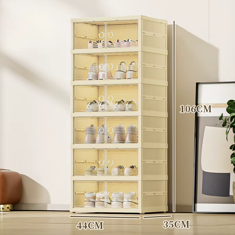 Armoires à chaussures pliantes, étagère à chaussures transparente, organisateur de rangement de chau