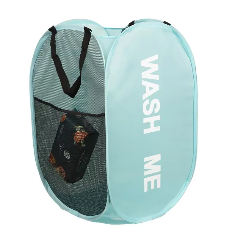Boîte de rangement pour vêtements sales, panier à linge Portable en maille pour dortoir, paniers à l