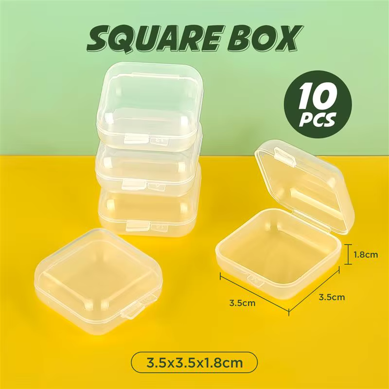 Boîte en plastique rectangulaire, boîte d'emballage translucide, boîte de rangement anti-poussière s