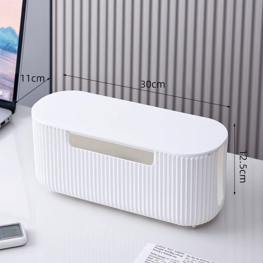 Boîte de rangement de câbles de bureau de qualité avec couvercle, boîte de rangement multifonctionne