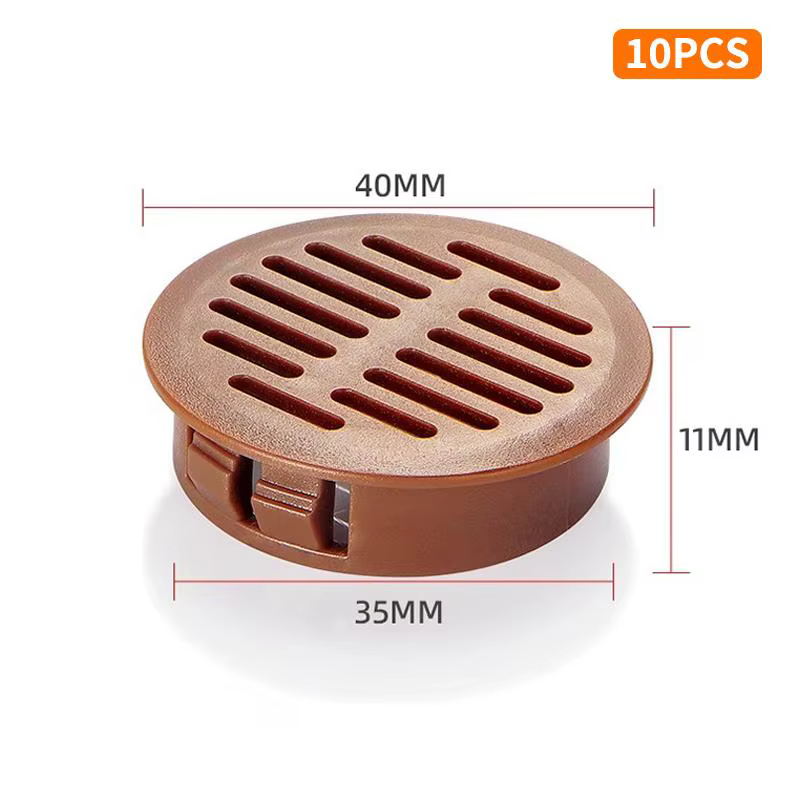 Grille de ventilation rectangulaire en maille respirante en plastique, 10 pièces, 35/50mm, pour armo