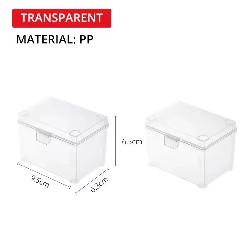 Boîte de rangement en plastique semi-transparente, boîte de rangement de cartes de jeu, porte-cartes
