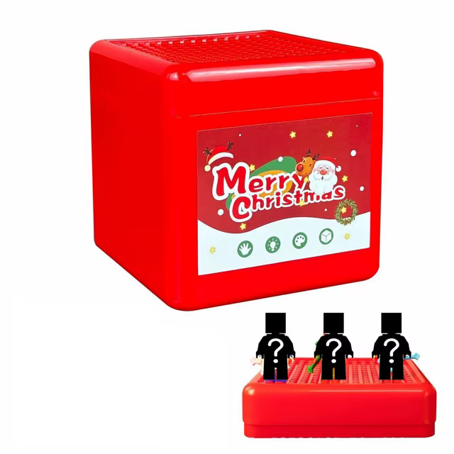 Boîte de rangement de blocs de construction magnétiques, conteneur en plastique anti-poussière, joue