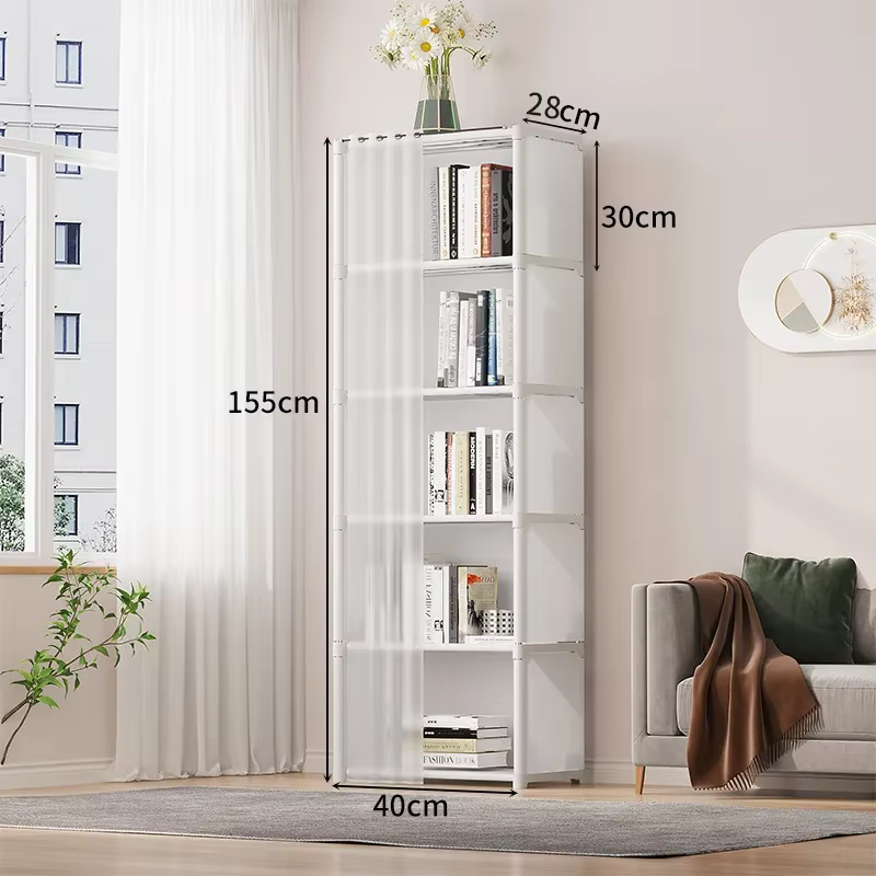 Armoire simple en tissu, grande capacité, étagère de rangement polyvalente, forte capacité de charge