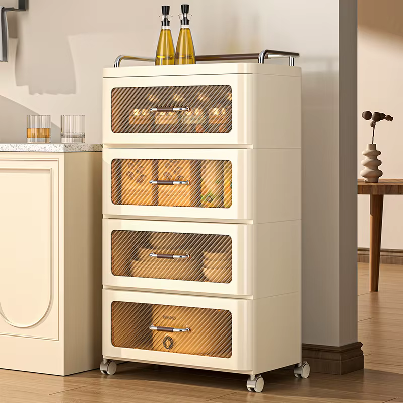 MELStyle-Armoire de Rangement pour Snack et Jouet, Petit Chariot Mobile en Couches T1, Table de oral