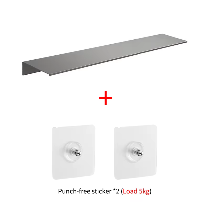 Étagères flottantes rectangulaires en miroir gris, étagère murale T1, support de meubles, rangement 