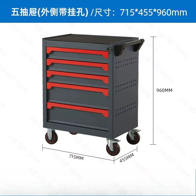 Armoire à outils mobile robuste pour la réparation automobile, chariot à outils de mécanicien avec t