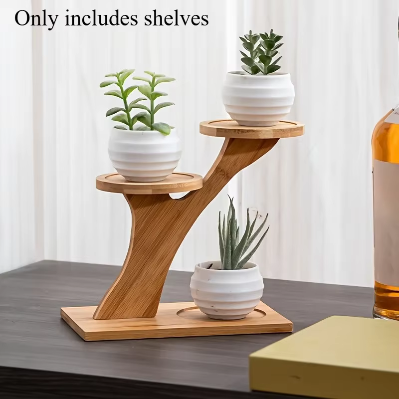 Étagère de rangement à 2 niveaux en bambou naturel, support de bureau compact et peu encombrant pour
