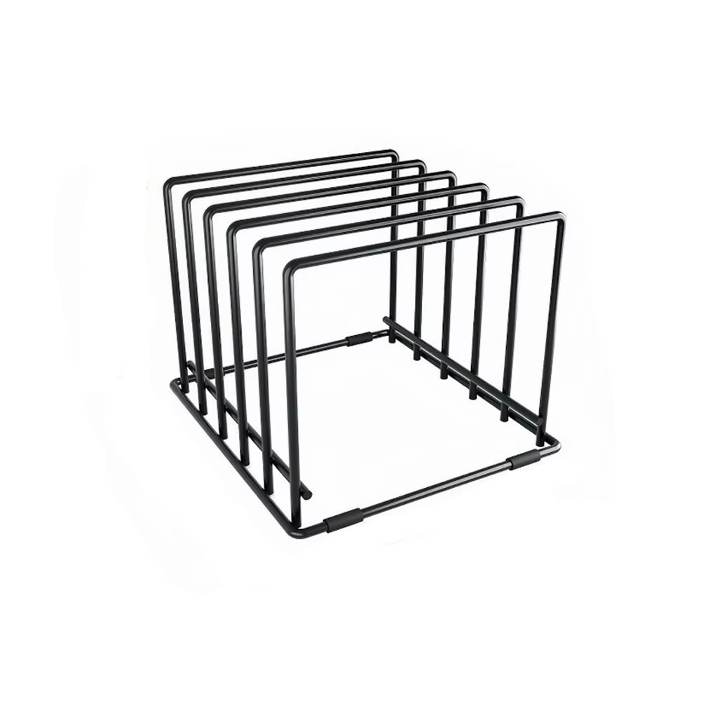 Support de rangement robuste en fer à 5 fentes, résistant à la rouille, pour casseroles et planches