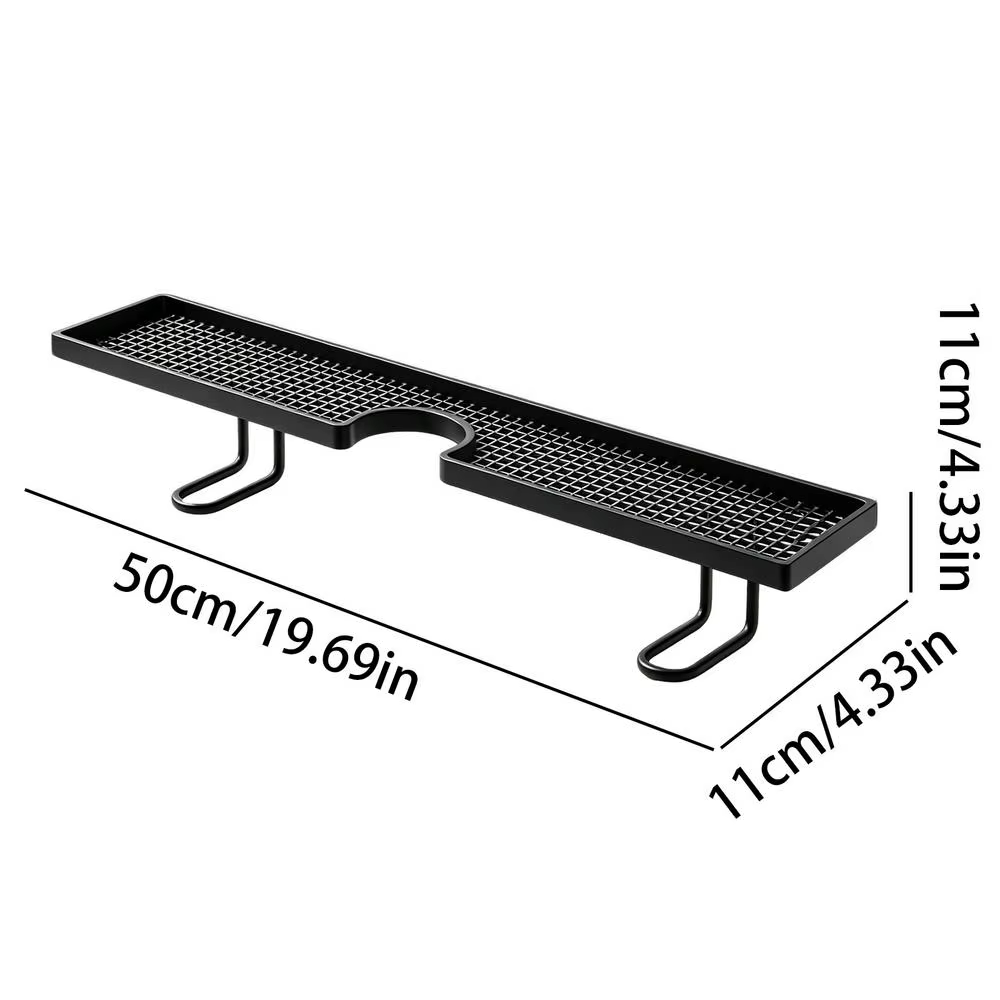 Étagère de salle de bain 50 cm à poser au-dessus du robinet, sans perçage, support mural pour évier,
