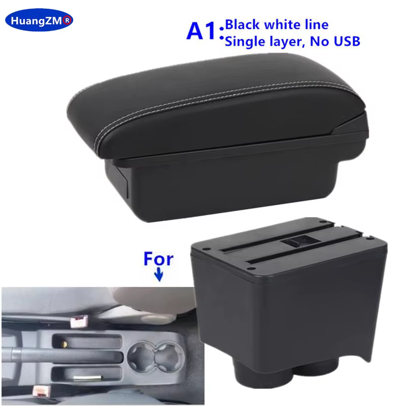 Boîte d'accoudoir pour Volkswagen Polo, pour VW Polo 9N 3 Mk4, boîte d'accoudoir de voiture 2002 – 2