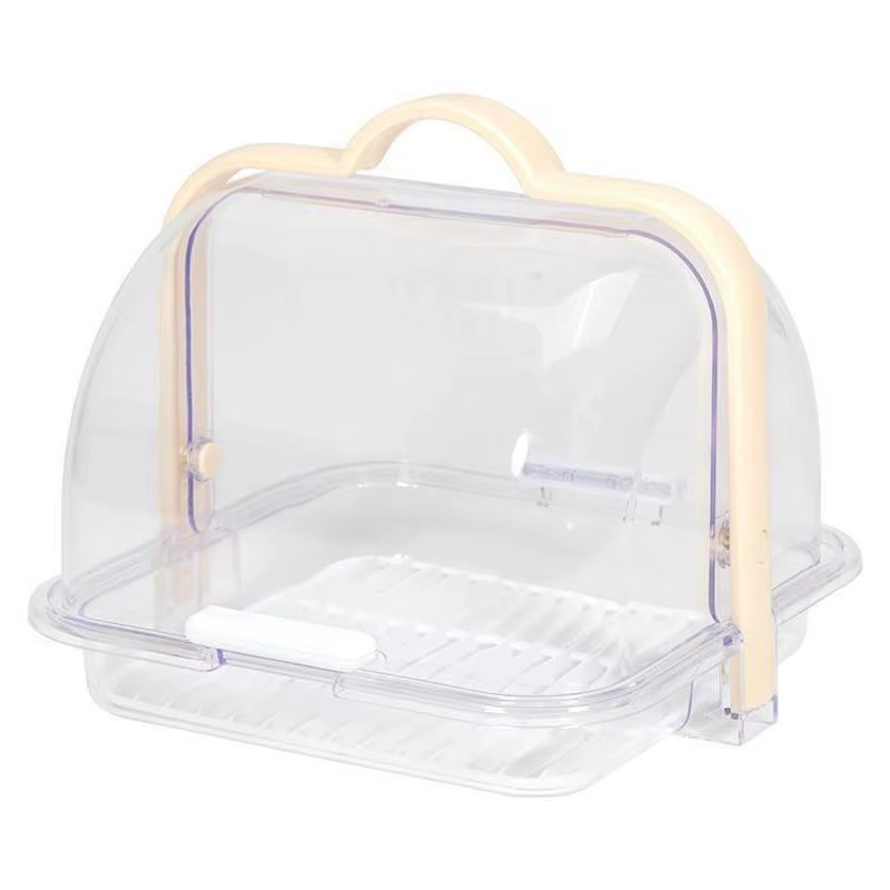 Boîte de rangement de pain à rabat, boîte Portable anti-poussière scellée pour gâteau Dim Sum avec c
