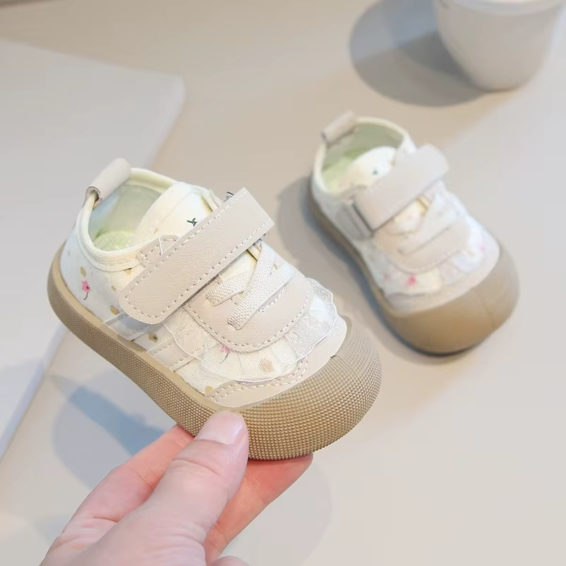 Chaussures d'automne à fleurs pour bébés filles, nouvelles chaussures de sport décontractées à semel