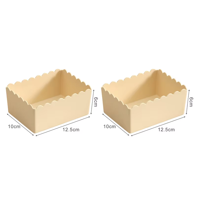 Lot de 2 boîtes de rangement unies pour articles divers, cosmétiques, salle de bain, bureau et acces