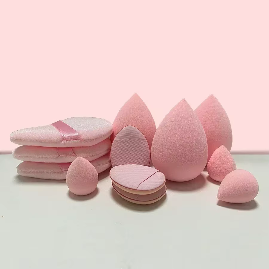 12/14 pièces éponge de maquillage bouffée cosmétique fond de teint éponges mélangeur beauté oeuf pou