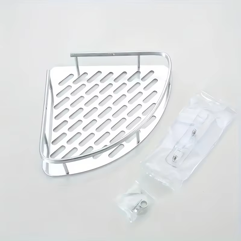 Support de rangement pour salle de bain Pas d'étagères pour perceuses Support mural Étagère d'ang