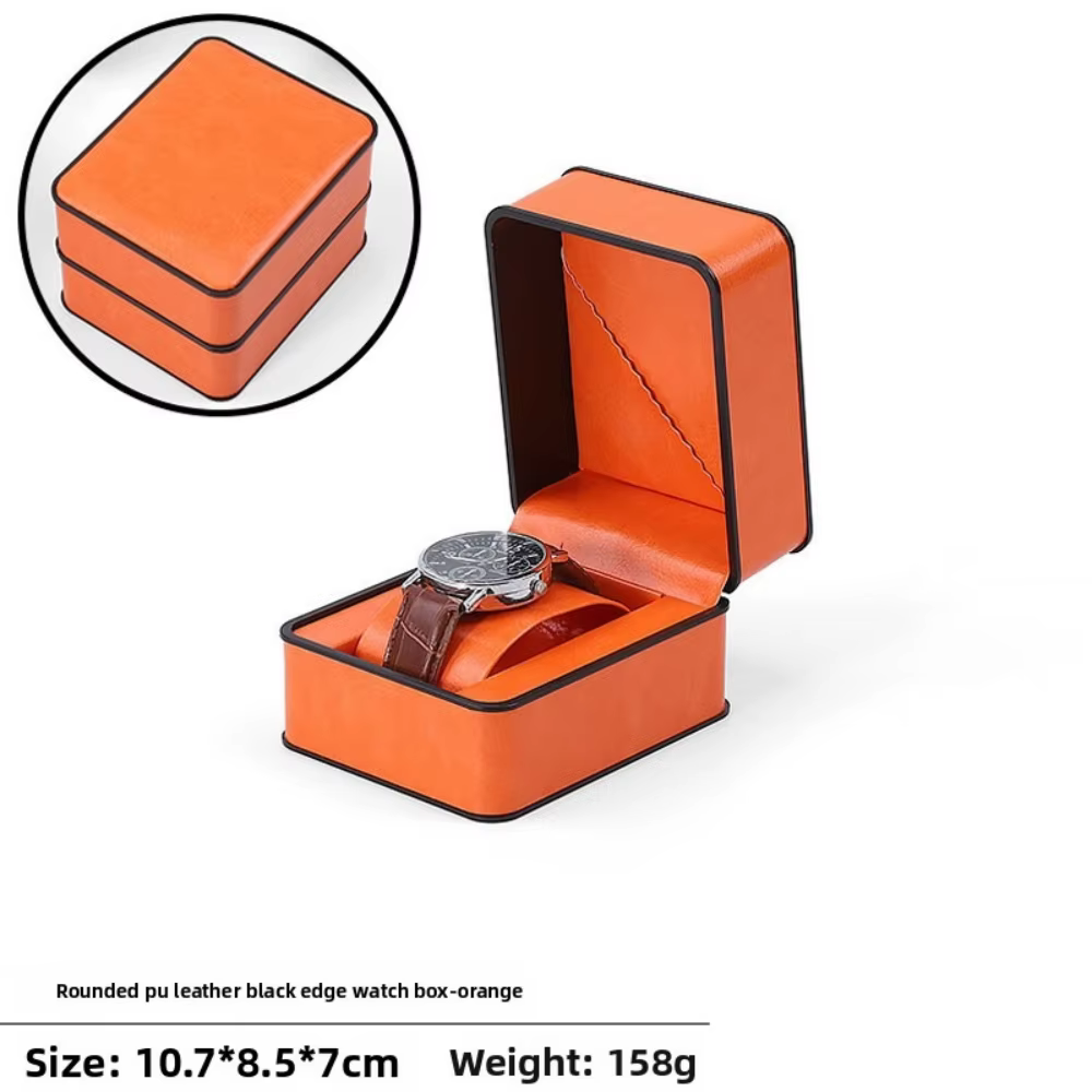 Boîte de rangement pour montre en cuir PU noir et vert, emballage étanche, boîte cadeau, convient au