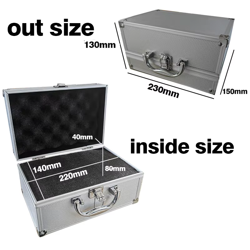 Boîte à outils en alliage d'aluminium, étui pour instruments, organisateur portable robuste et durab