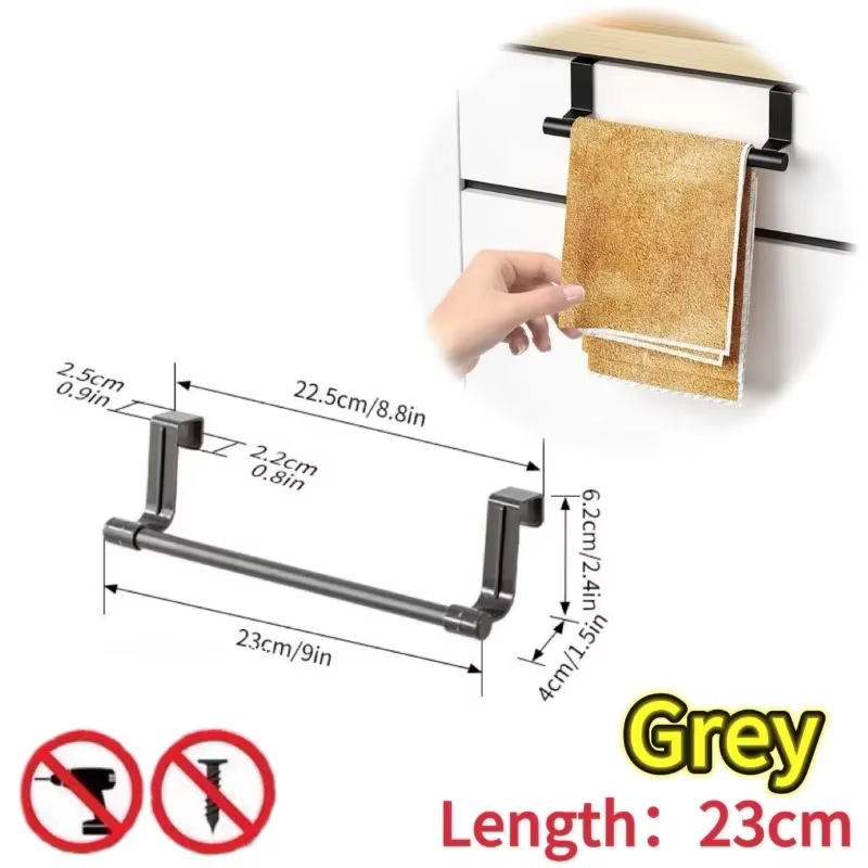 Porte-serviettes mural pour armoire de cuisine, 1/2 pièces, porte-serviettes peu encombrant pour la
