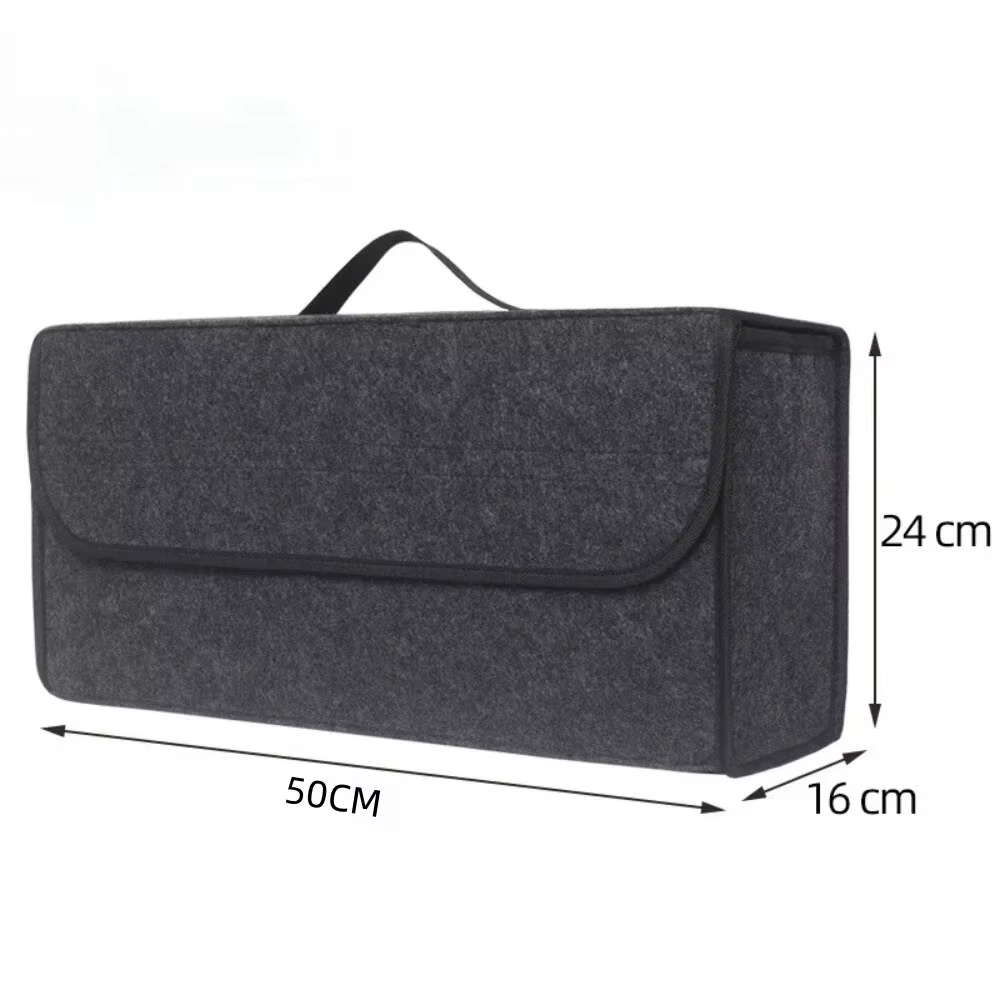 Grand compartiment antidérapant, organisateur de rangement de coffre, outil, sac de rangement de voi