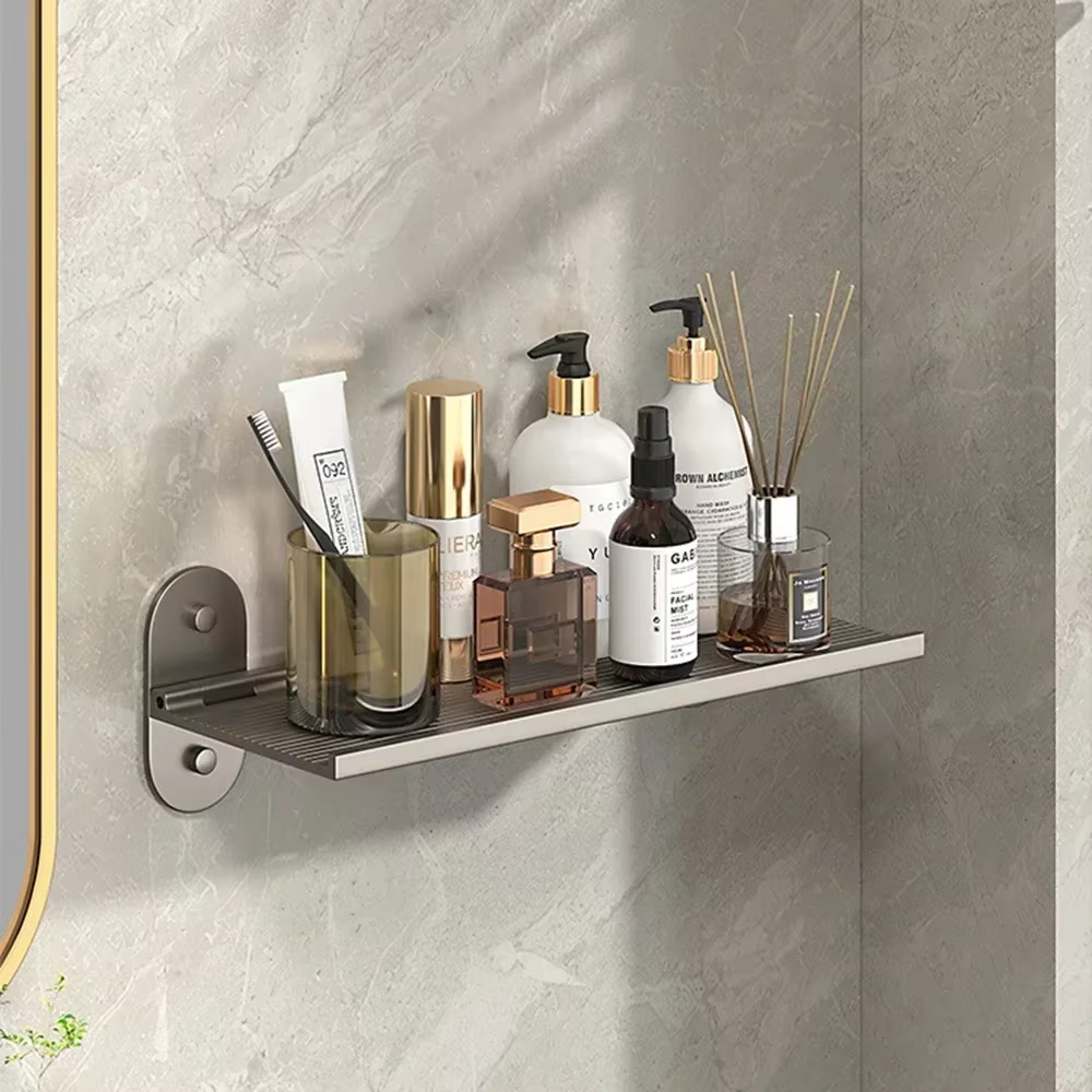 Étagère Murale Moderne et Élégante de Style Nordique T1, Lavabo Pliable, Organisateur de Cosmétiques