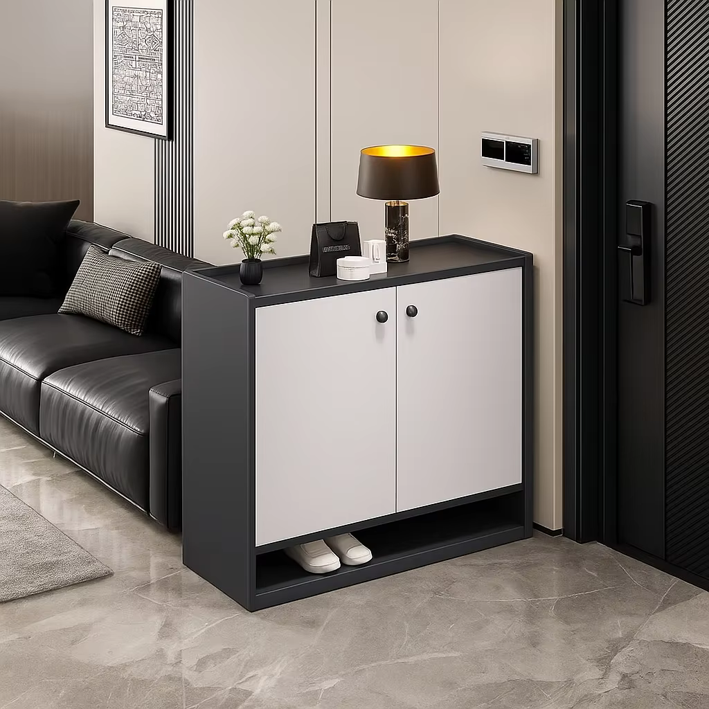 Petite porte d'armoire à chaussures étroite 2025, nouvelle armoire de rangement d'entrée intégrée co