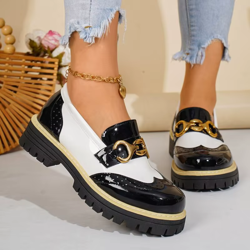 Chaussures Femme 2026 – Mocassins Plats à Bout Ouvert, Plateformes Décontractées à Boucle pour Dames