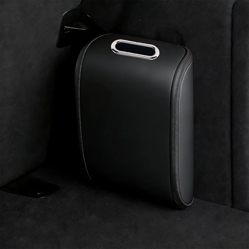 Organisateur de chaussures en cuir pour voiture, boîte de rangement pour chaussures avec couvercle e