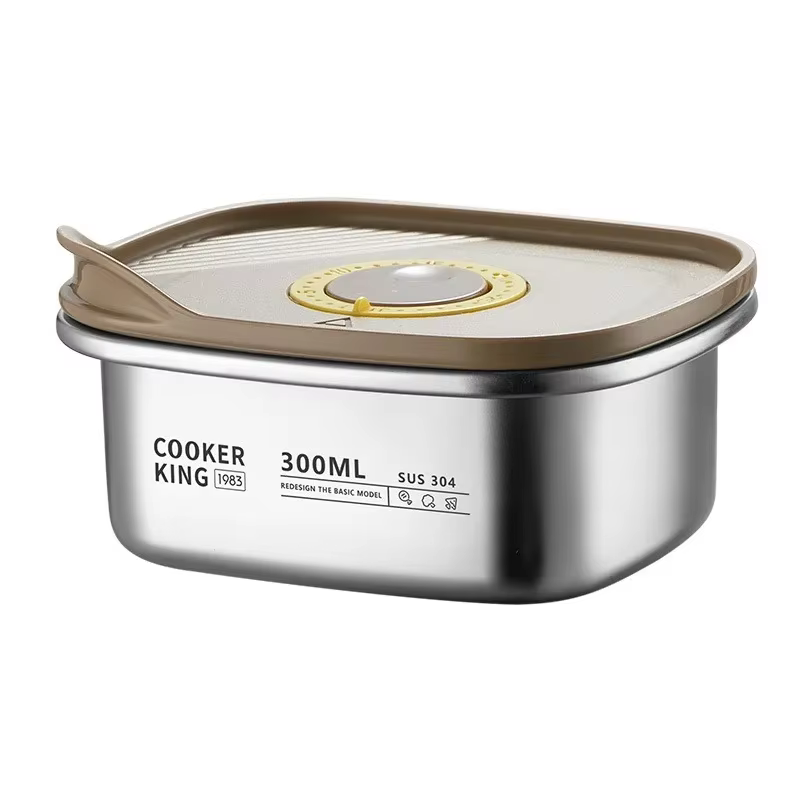 COOKER KING boîte de stockage des aliments en acier inoxydable Portable fruits déjeuner Bento boîte 