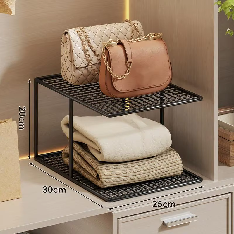 Solution de rangement pour armoire, étagère en métal à plusieurs niveaux
