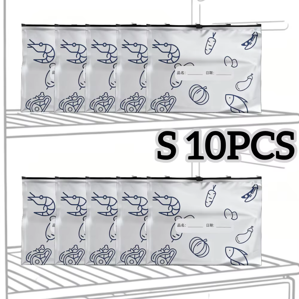 Sacs de rangement en aluminium, 10 pièces, organisateurs scellés pour congélateur, emballage aliment
