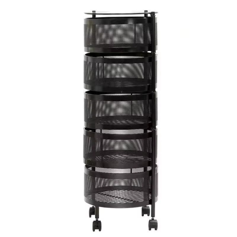Support de rangement rotatif de cuisine, du sol au plafond, support de rangement de fruits multicouc
