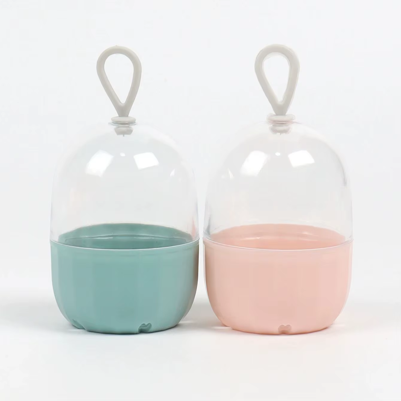Boîte de rangement transparente pour document macaron, porte-éponge portable, cosmétiques par exempl