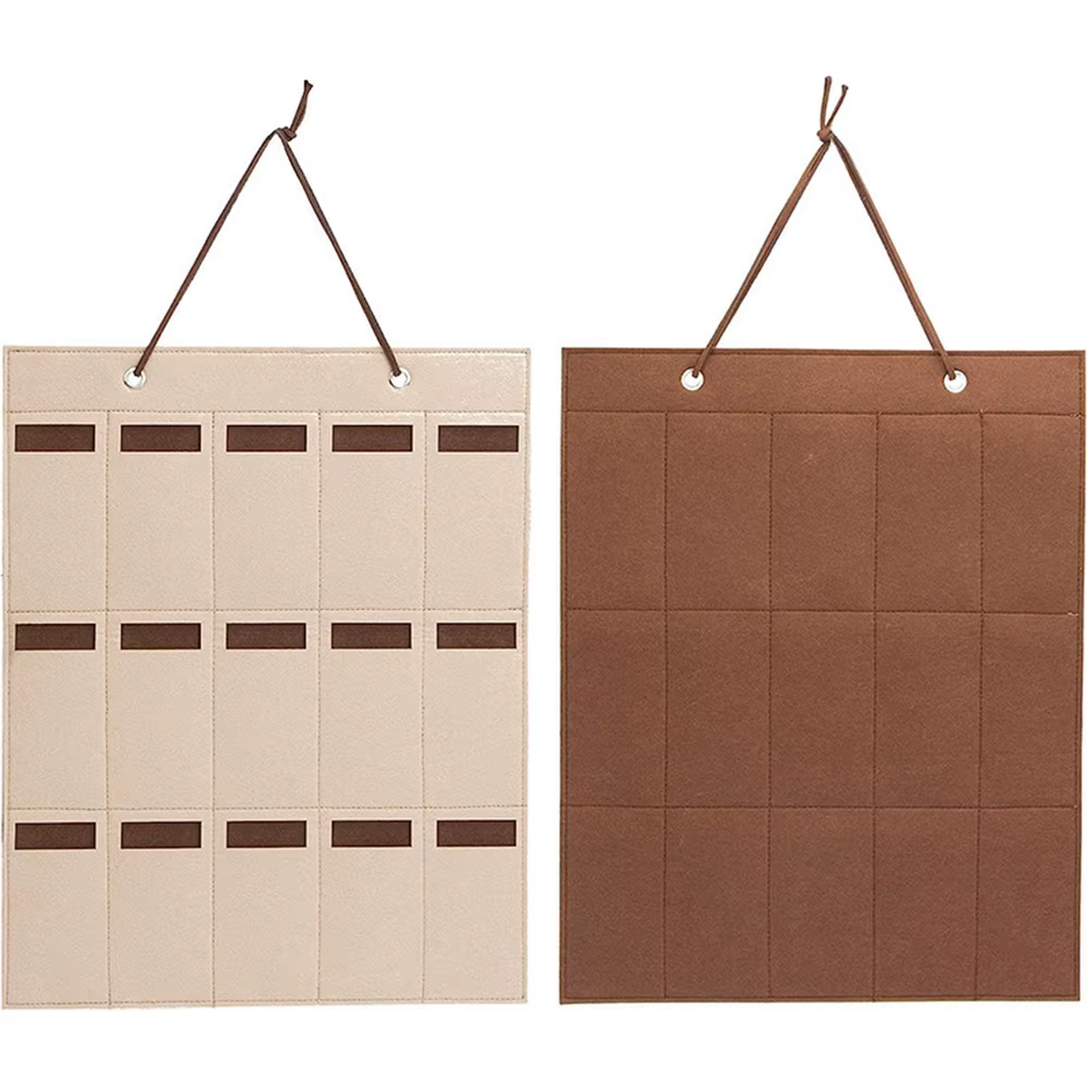 Sac de rangement suspendu en feutre pour lunettes de soleil, présentoir suspendu derrière la porte,