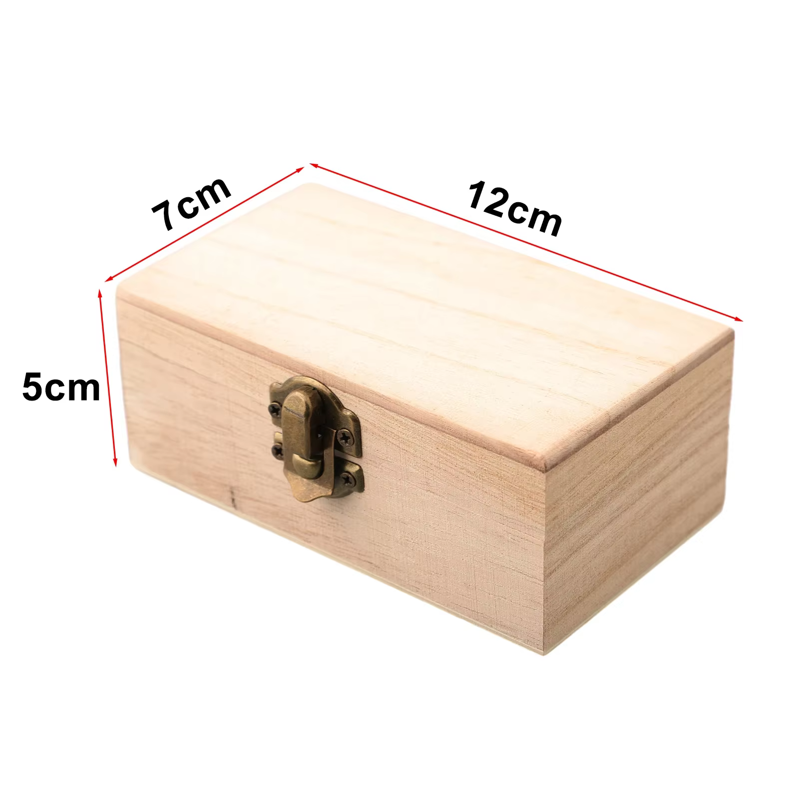 Boîte de rangement rectangulaire en bois pour documents en bois, boîtes de rangement carrées à charn