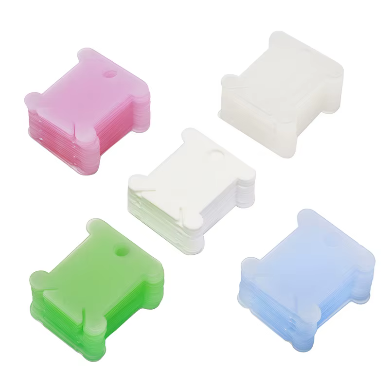 Support pour fils à broder, bobine artisanale, support de rangement pour point de croix, carte en pl