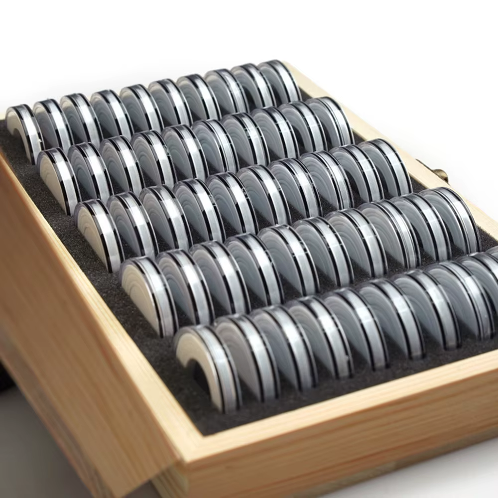 Boîte de protection des pièces commémoratives en bois, ajuste une boîte de collection qui empêche l'