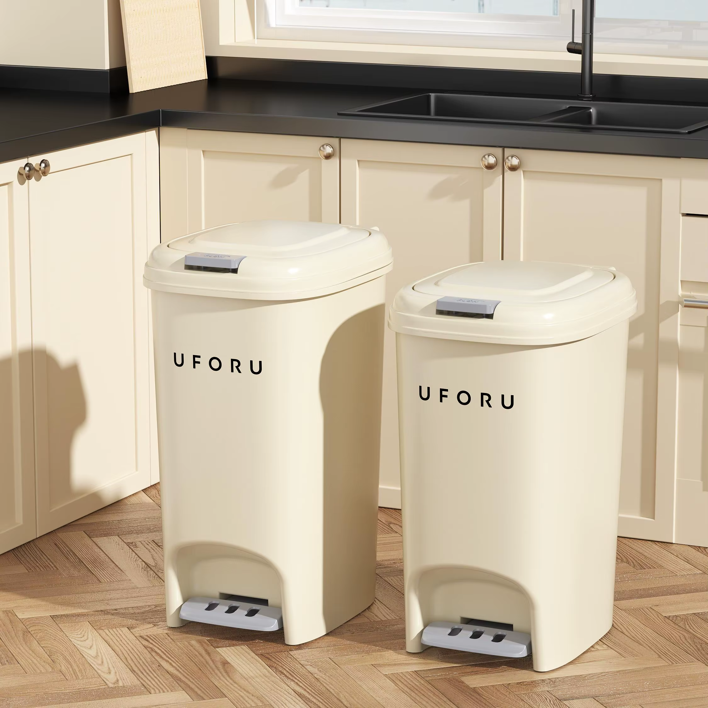 UFORU 10L bacs de rangement de déchets de luxe de grande capacité pour salon cuisine et salle de bai