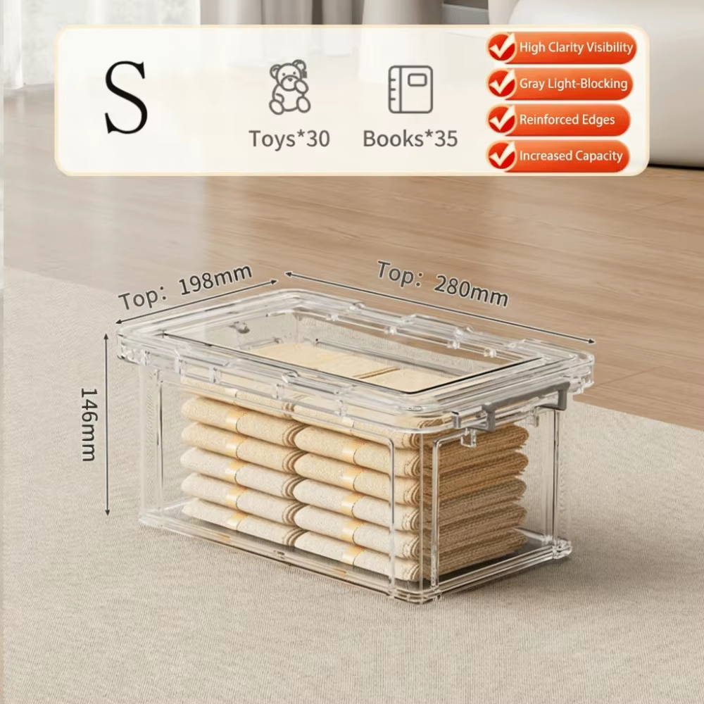 Boîtes de rangement transparentes sans BPA avec couvercles, conteneurs transparents, fermetures sécu