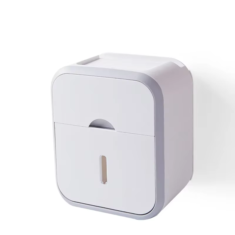 Boîte de rangement organisateur de papier toilette, étanche, haute capacité, anti-poussière, sans po