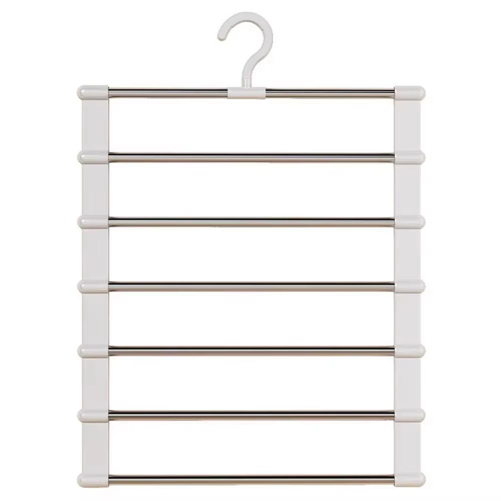Porte-pantalon 7 couches en acier inoxydable, organisateur de placard peu encombrant, support antidé