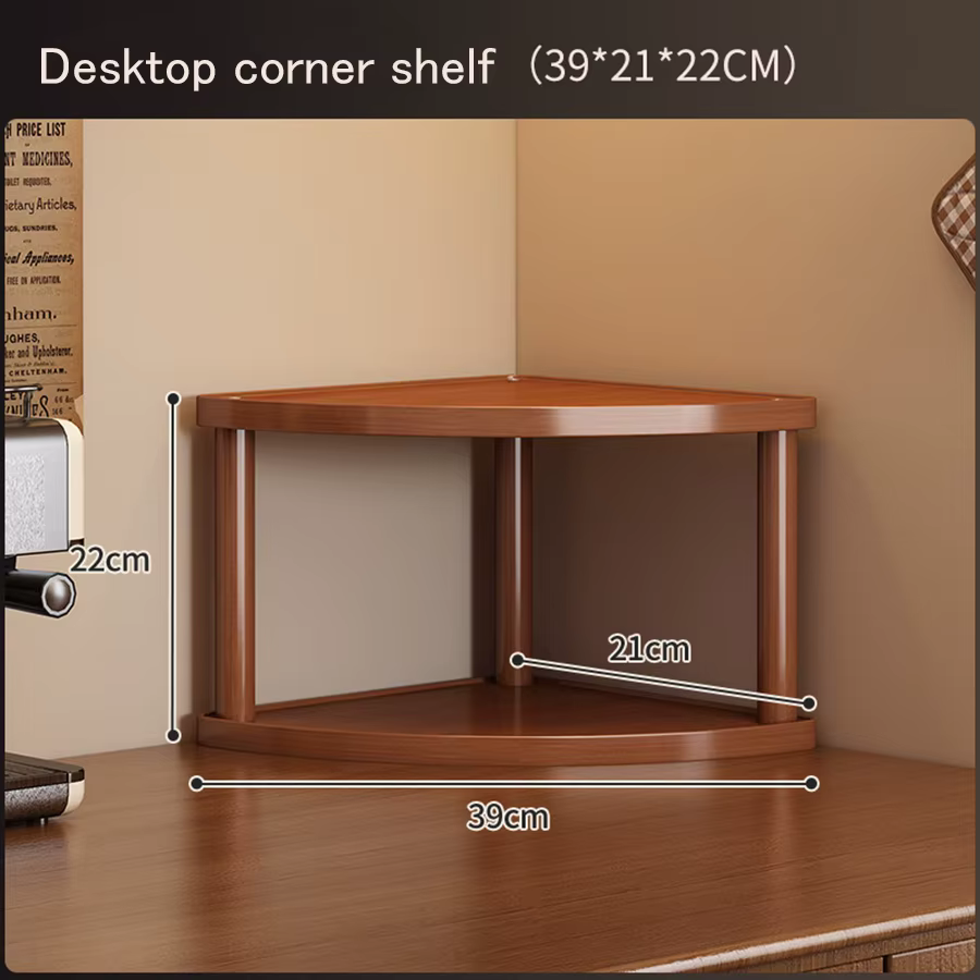 Étagère de rangement en bois pour la cuisine, organisateur de bureau en rotin, présentoir, étagère à