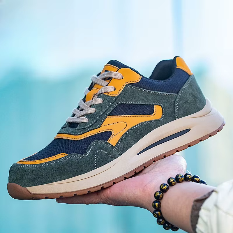 Chaussures de protection du travail pour hommes, grandes trous, respirantes, antigolpes, anti-perçag